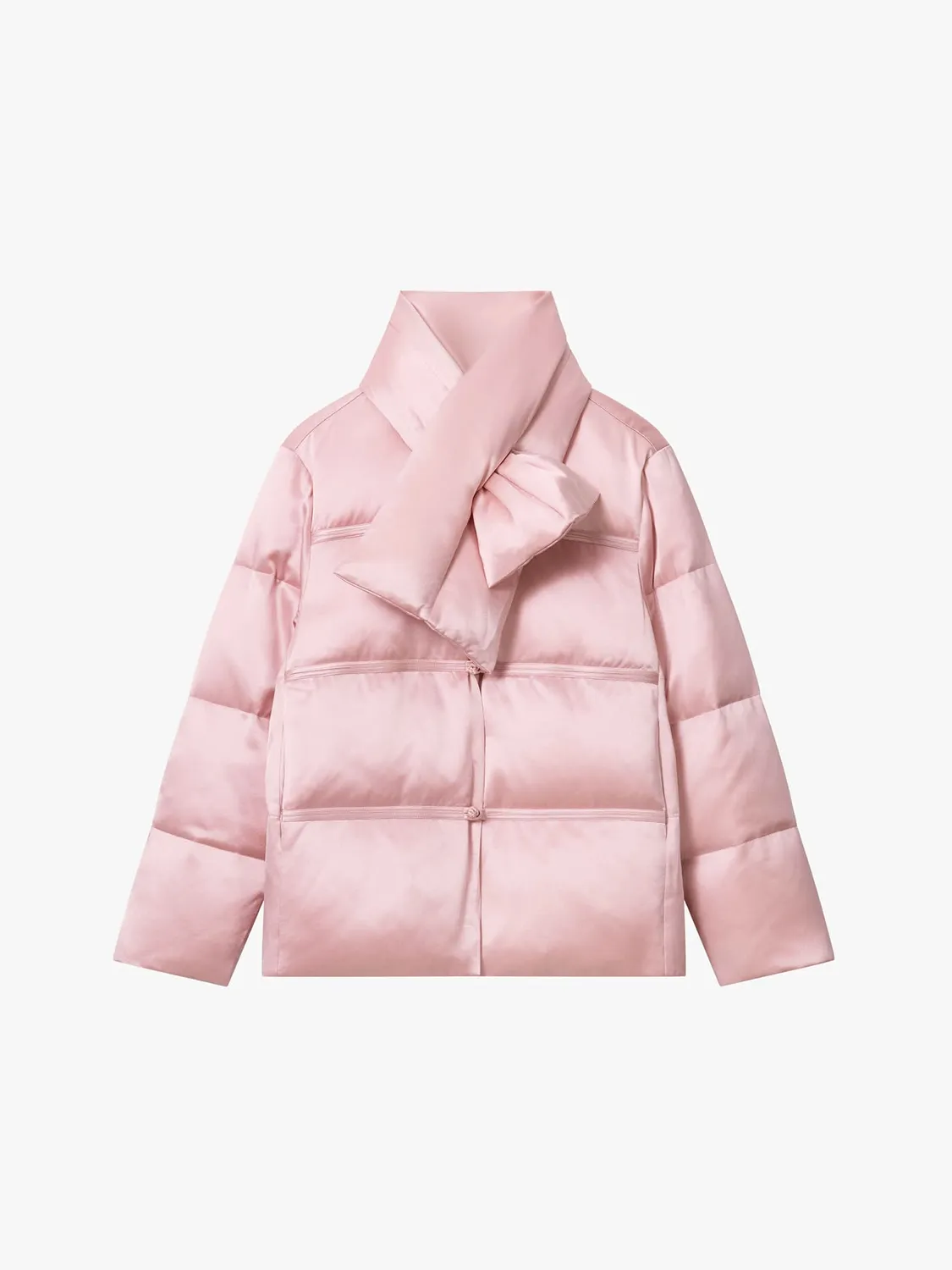 Miss Sixty satin dunjakke baby pink 90% gåsedun