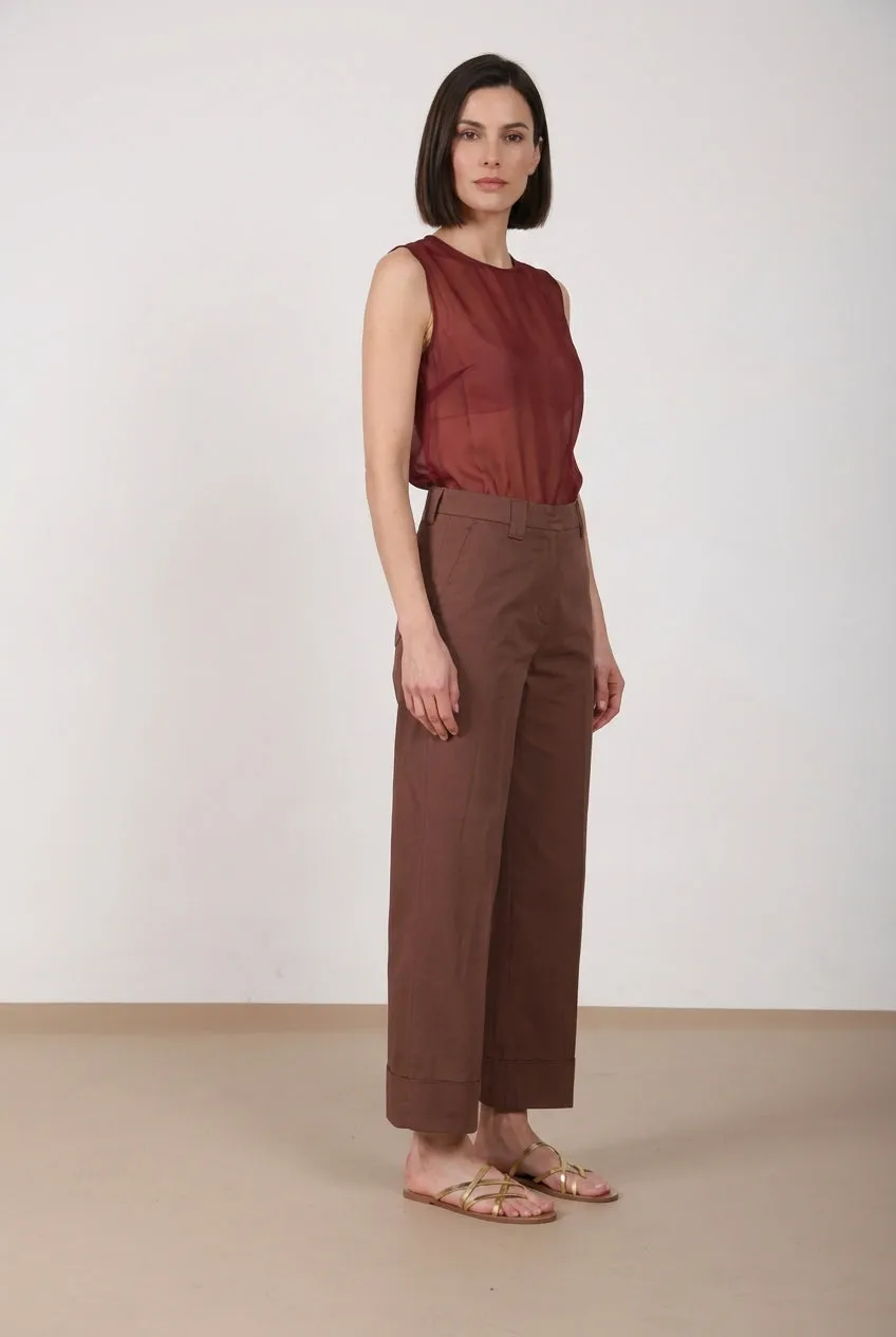 Mason's New York Studio Cropped chino mørkebrun