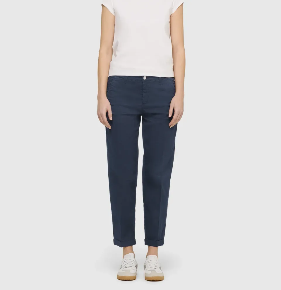 MAC Chino Turn Up 3075-00-0434L chino mørkeblå Slim Fit