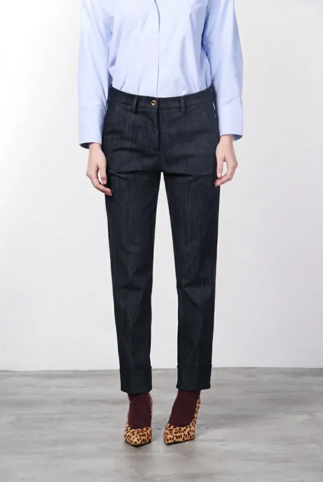 Mason's New York Carrot chinos navy stretch denim