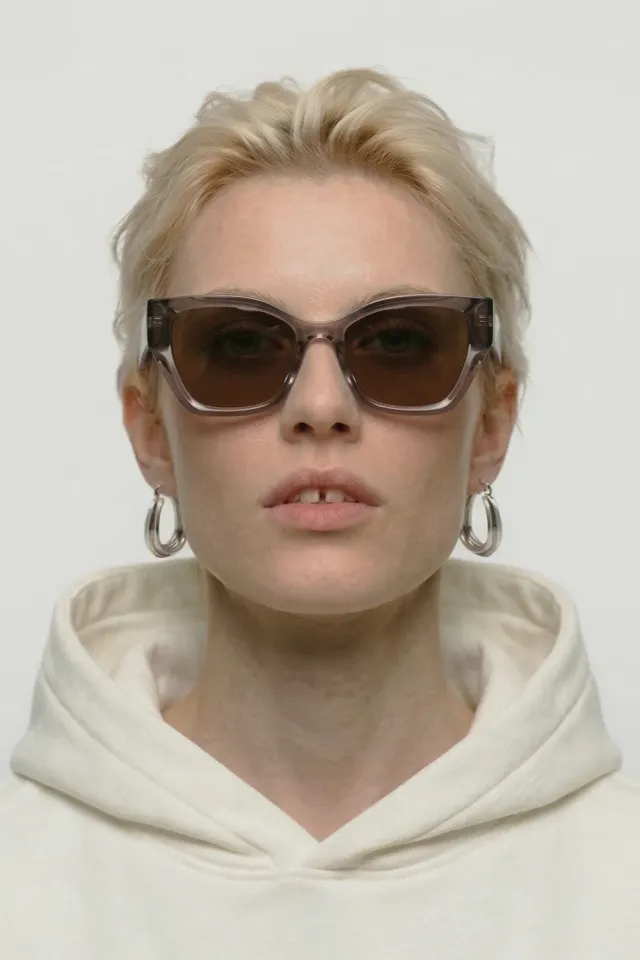 Organsk EYE.11 solbriller brun polariseret cat-eye