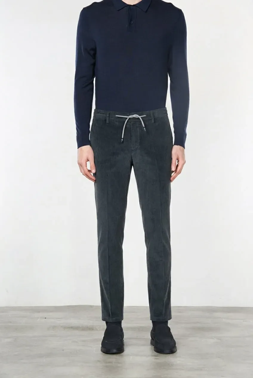 Mason's Milano Jogger chinobukser grå fløjl extra slim