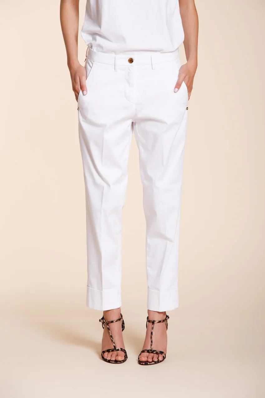 Mason's New York Carrot chinos hvid stretch satin