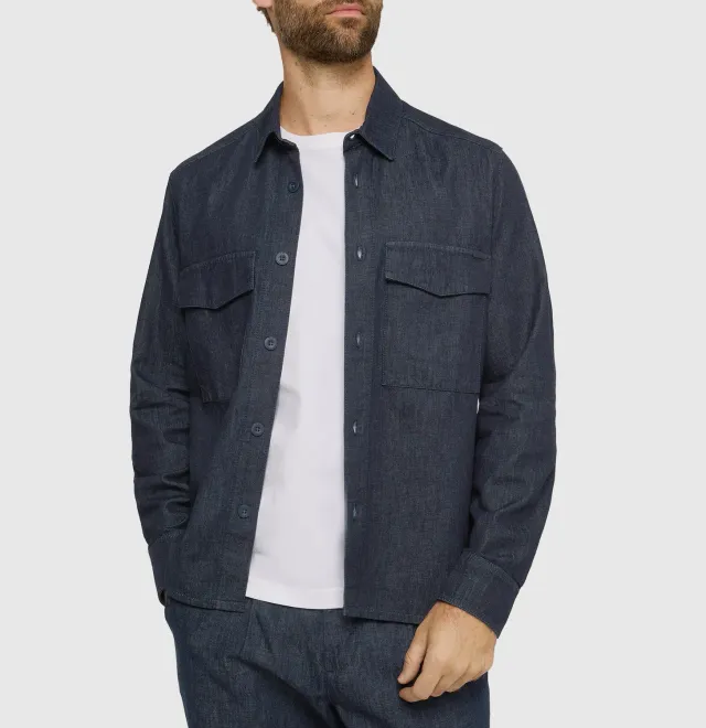 MAC Jeans Overjacket overskjorte mørkeblå nettle