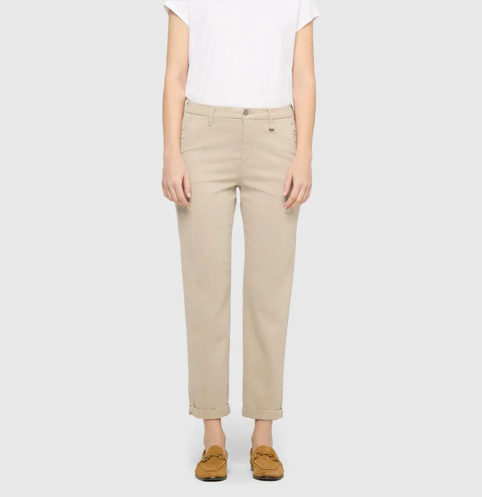 MAC Chino Turn Up 3075 chinos beige slim fit