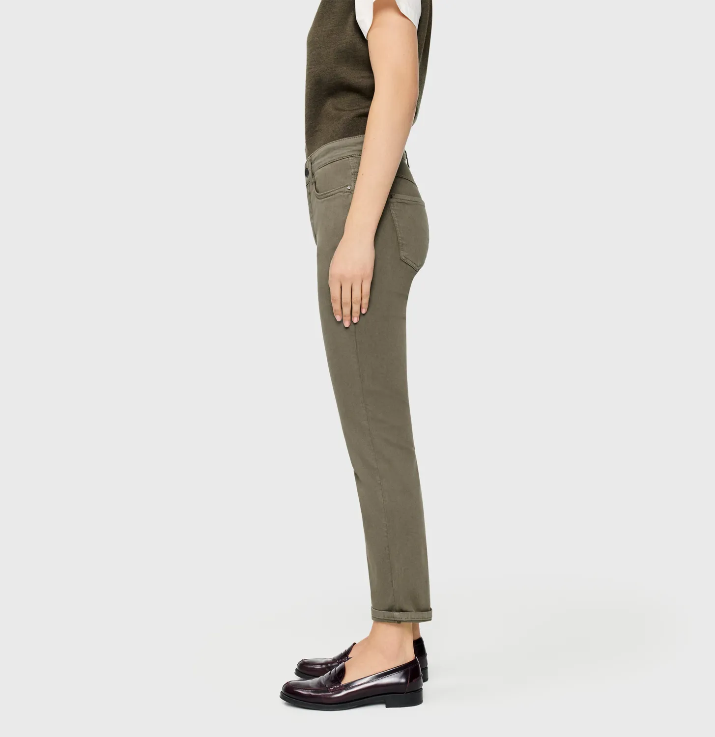 MAC Dream 5403-00-0355L cropped jeans grøn