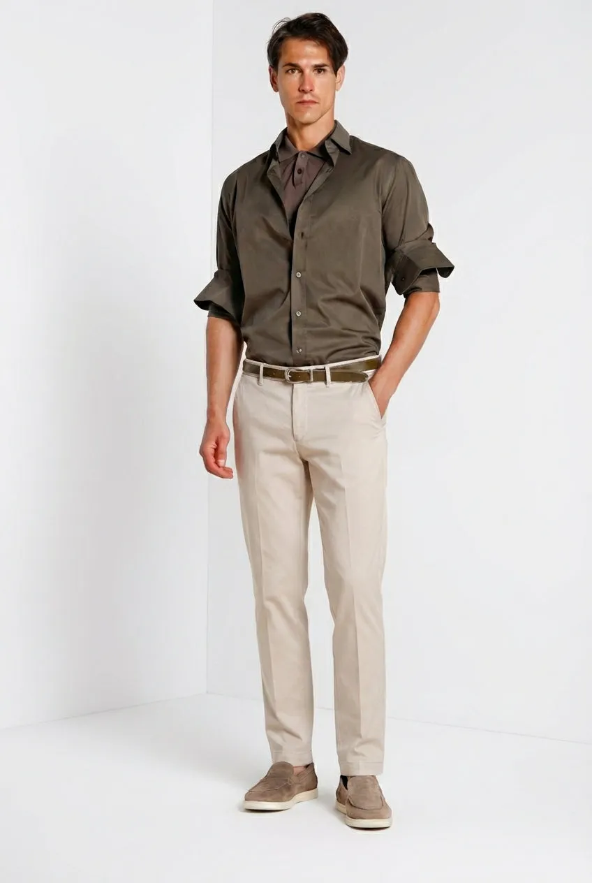 Mason's Torino Flex chino bukser beige slim stretch