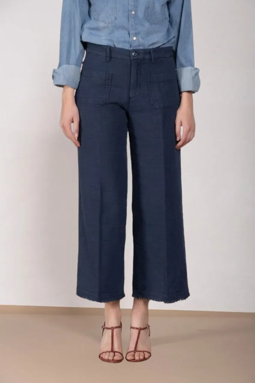 Mason's New York Studio Cropped chinos navy