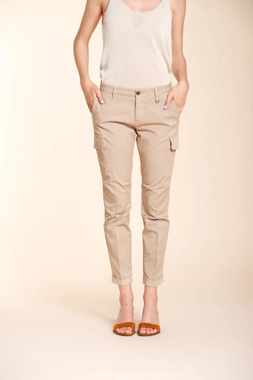 Mason's Chile City cargo mellembeige slim gabardine