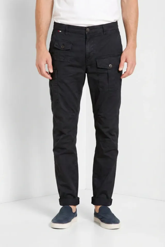 Mason's George Coolpocket cargobukser sort carrot fit stretch