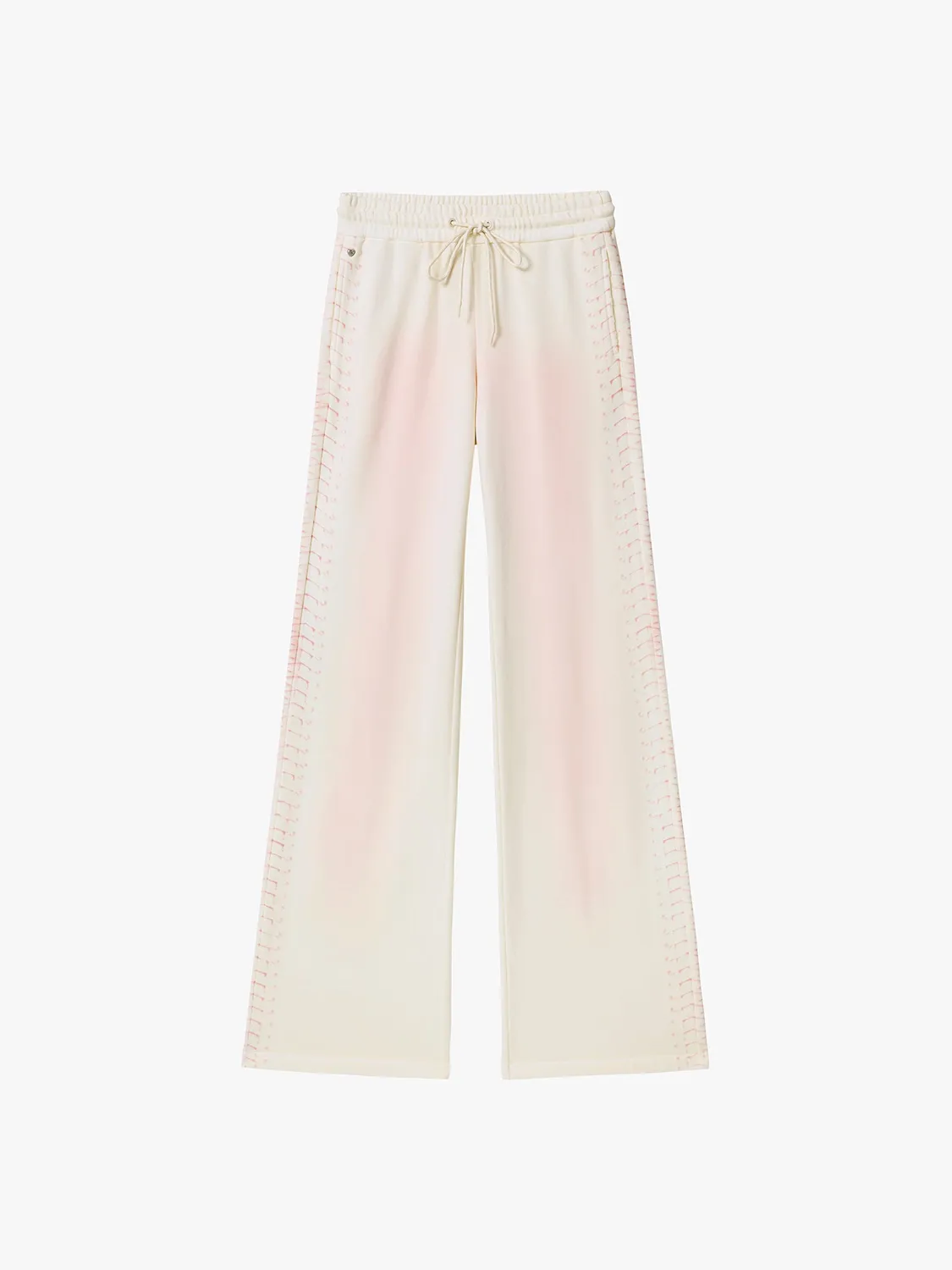 Miss Sixty Tie-Waist Wide-Leg bukser ivory med bindebælte