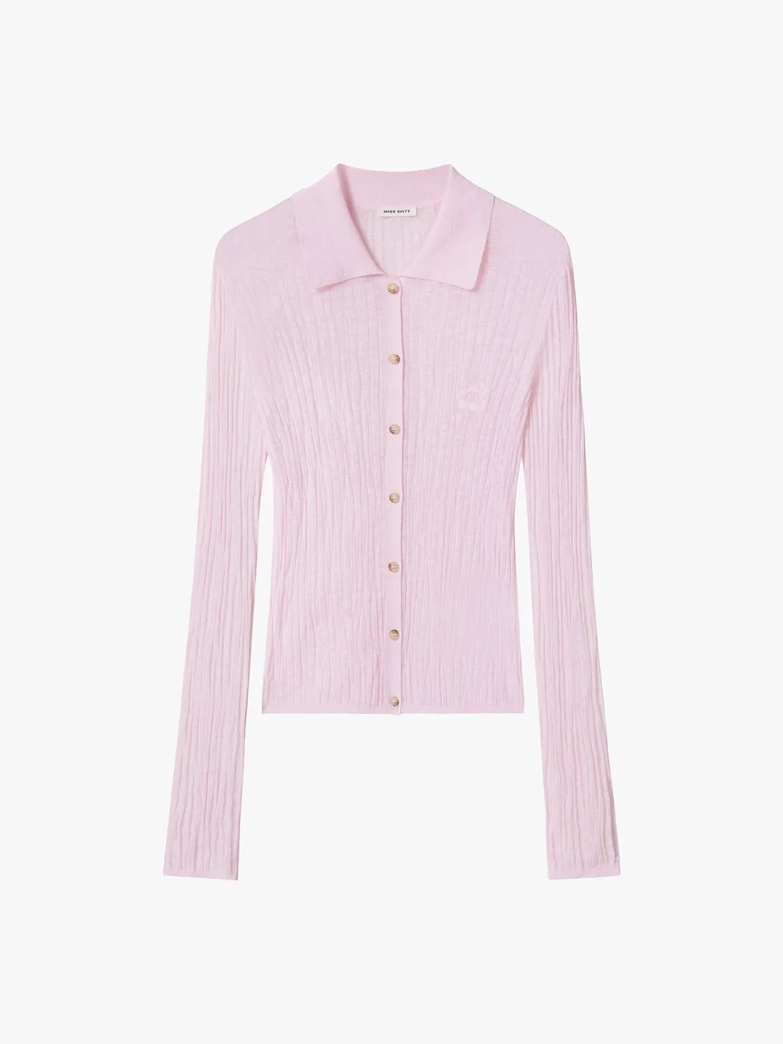 Miss Sixty 6M2RJ08100 strikcardigan baby pink broderet