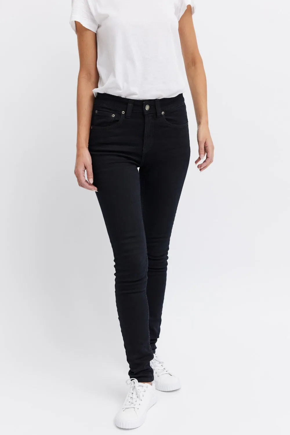 Organsk Breeze Black Sapphire jeans sort stretch