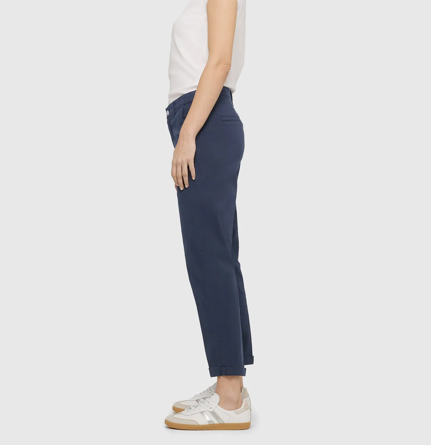 MAC Chino Turn Up 3075-00-0434L chino mørkeblå Slim Fit