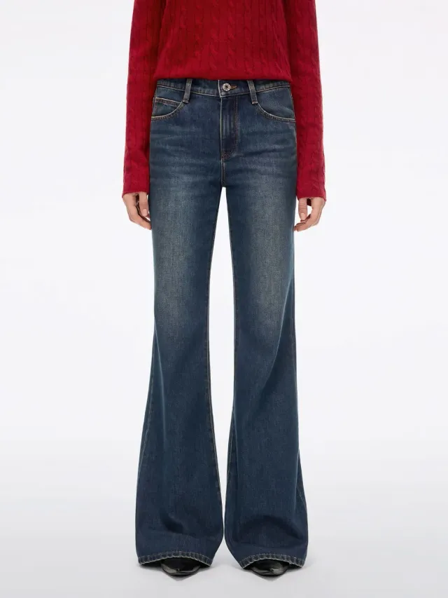 Miss Sixty Flare Jeans flare jeans mørkeblå fast denim