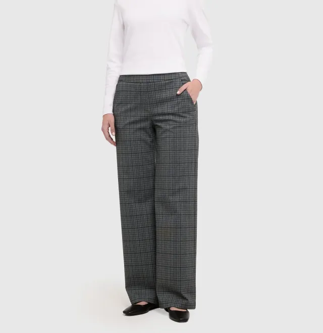 MAC Chiara 2177-00-0107 jerseybukser grå wide fit