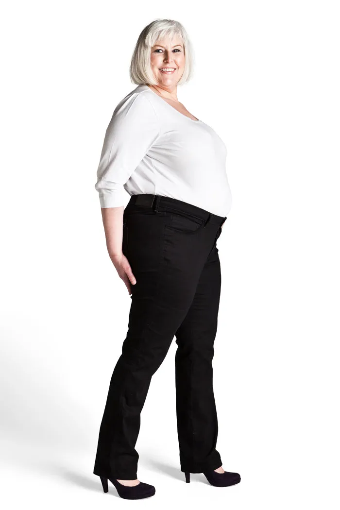 Merrytime Maria Regular jeans sort løs pasform