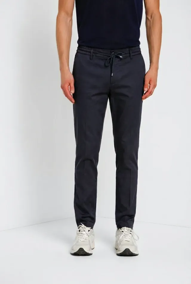Mason's Milano Jogger Travel chinobukser natblå extra slim