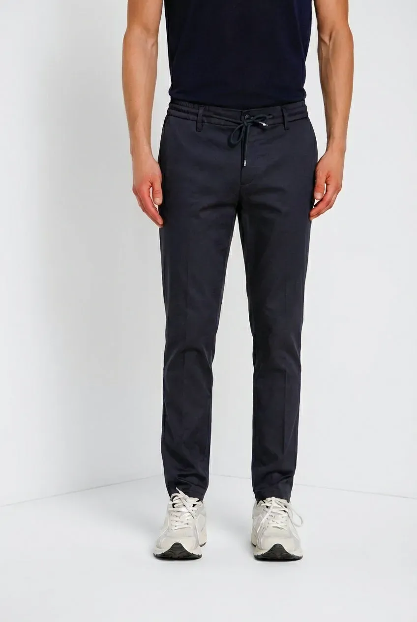 Mason's Milano Jogger Travel chinobukser natblå extra slim
