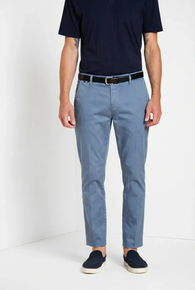 Mason's John Coolkhinos chinobukser lyseblå carrot – satin