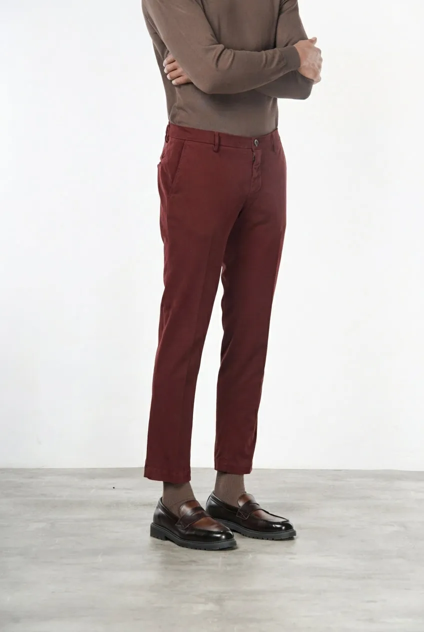 Mason's Milano chino bukser mørkerød extra slim