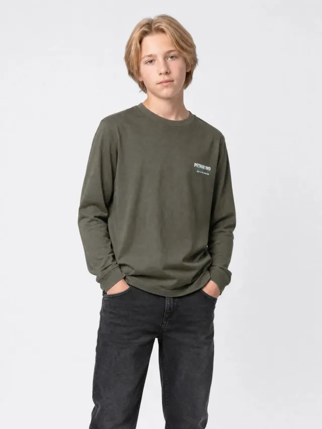 Petrol Industries Steellake longsleeve beluga bomuld børn