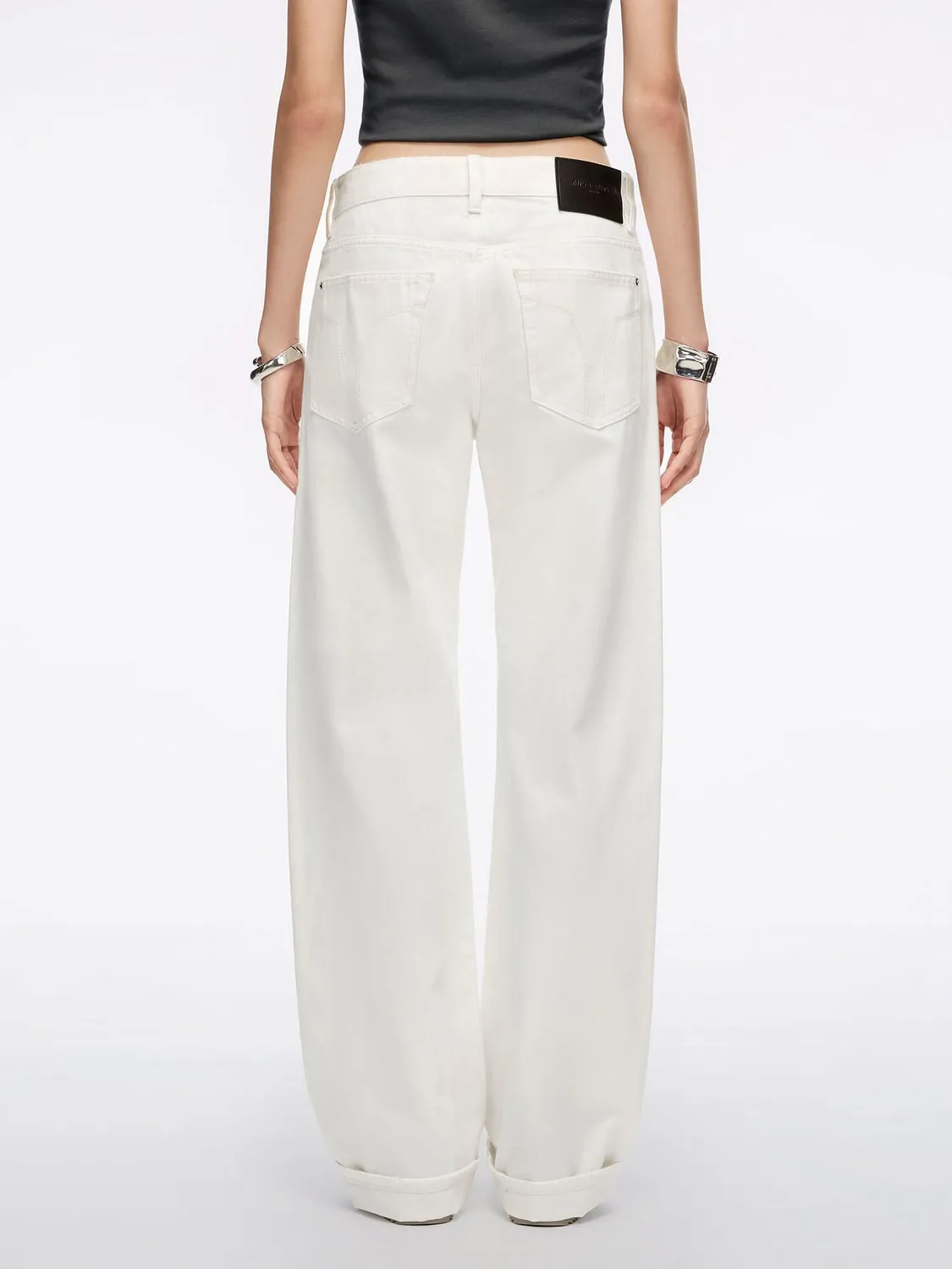 Miss Sixty Anni straight jeans hvid høj talje