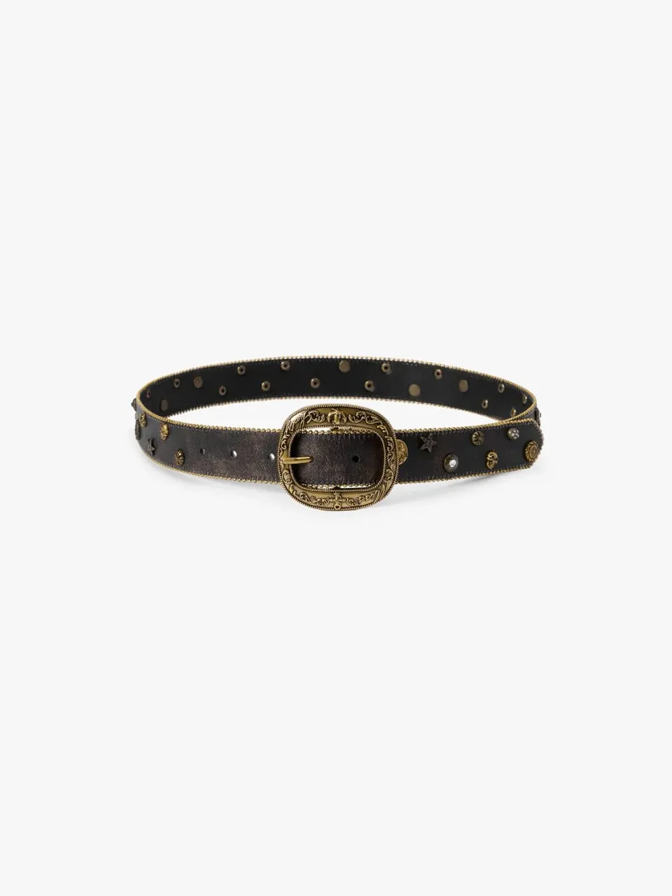 Miss Sixty Studded læderbælte sort