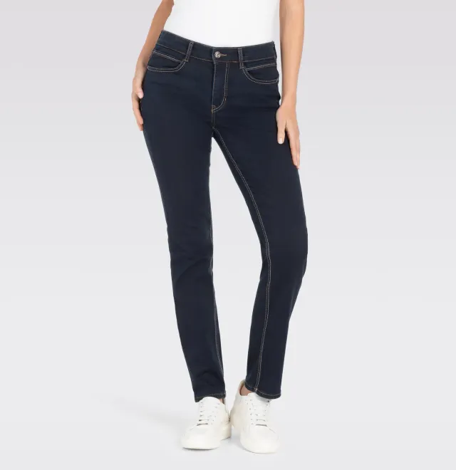MAC Angela jeans mørkeblå straight recycled