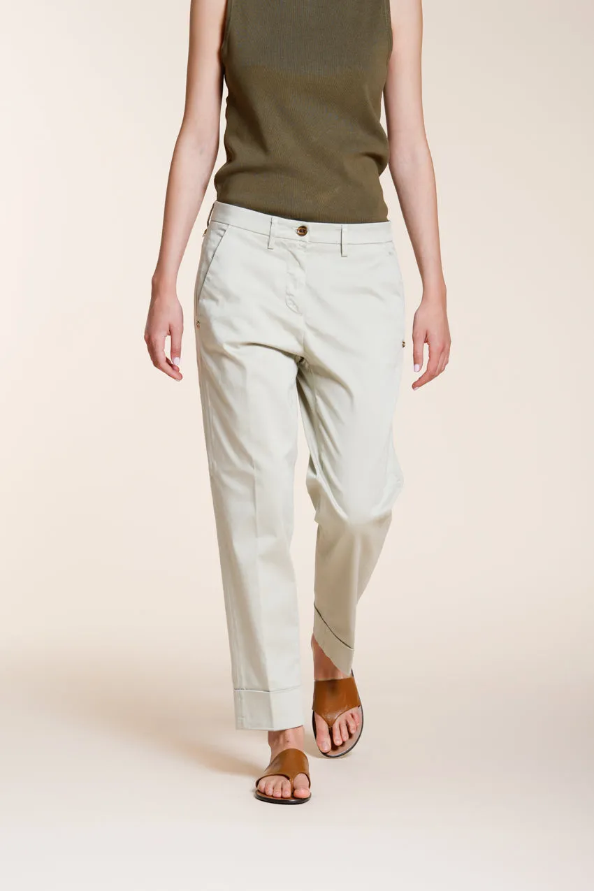 Mason's New York Carrot chino perlegrå satin