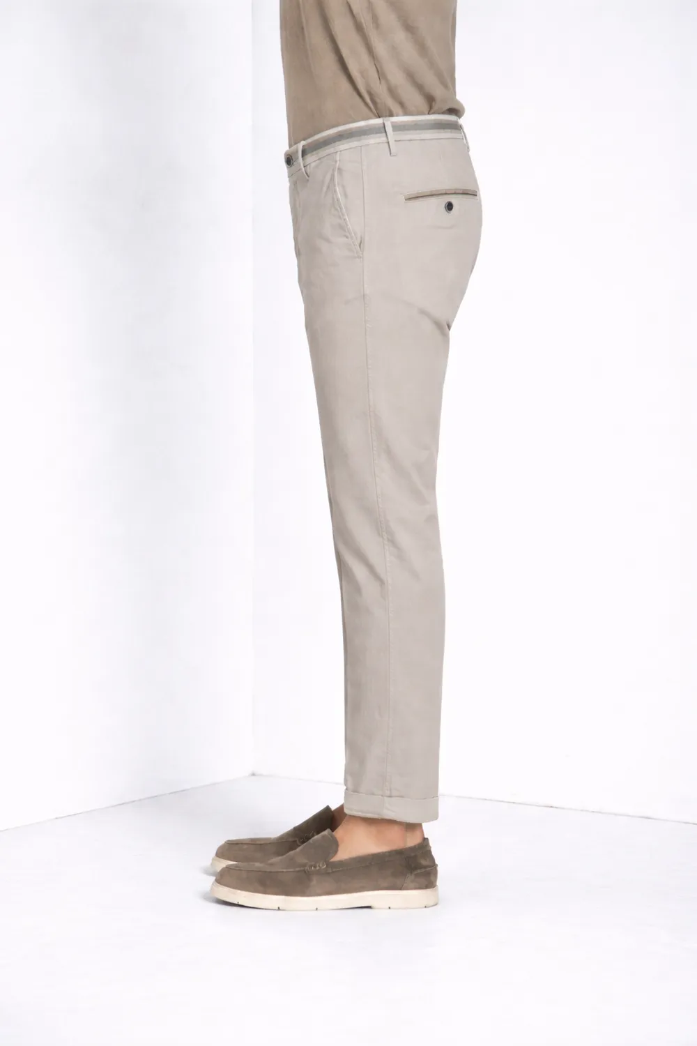 Mason's Torino Summer chino bukser hvid slim lyocell