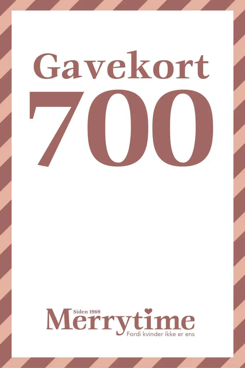 Merrytime gavekort 700 kr email