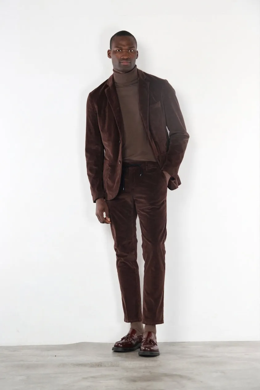 Mason's Milano Jogger chinobukser vinrød fløjl slim
