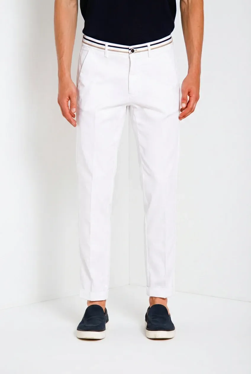 Mason's Torino Summer chinobukser hvid slim fit