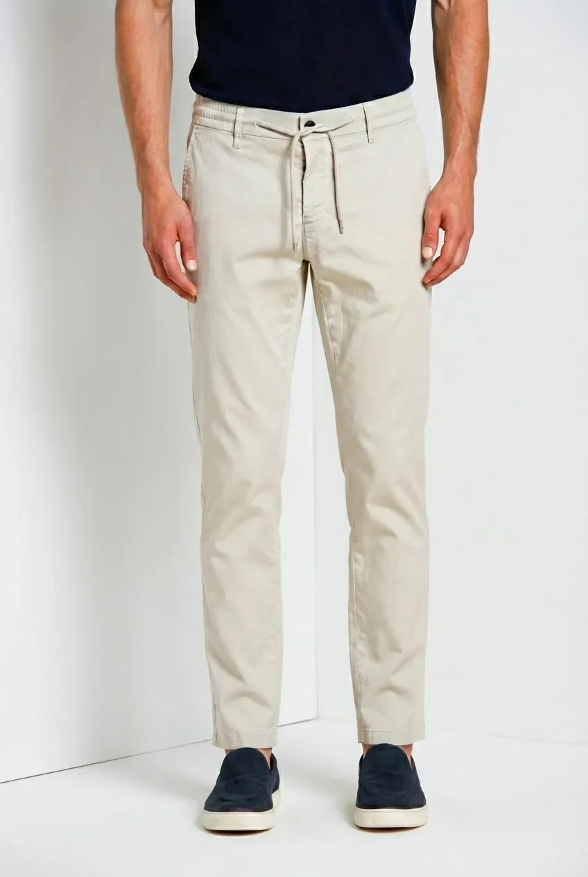 Mason's Milano Jogger Travel chinobukser perlegrå slim