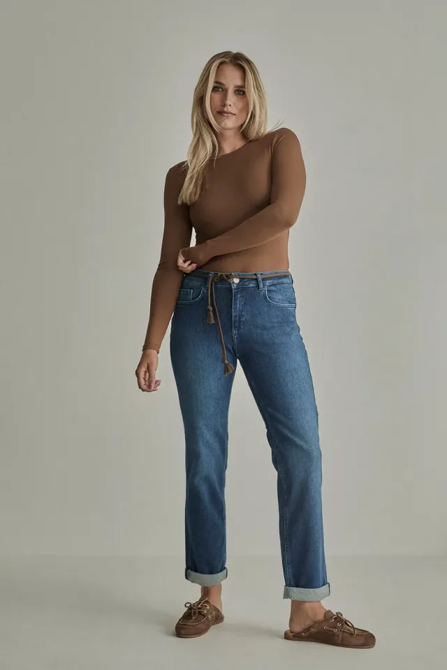 Para Mi Bobby jeans washed night løs høj talje