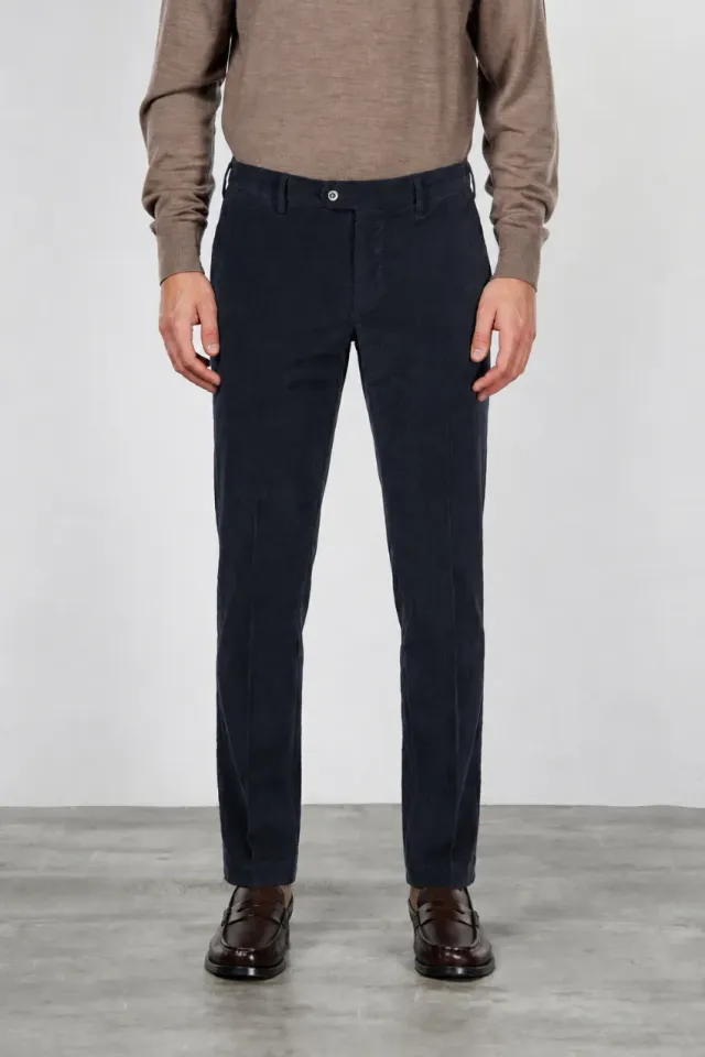 Mason's New York chino bukser navy fløjl regular fit