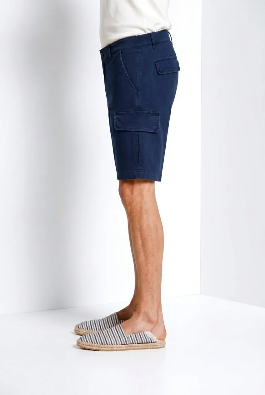 Mason's Chile cargos shorts navy slim stretch