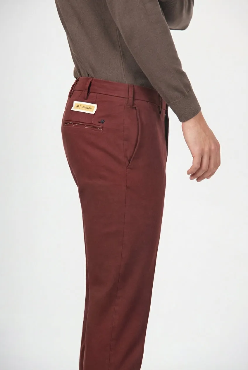 Mason's New York chinos mørkerød regular uld