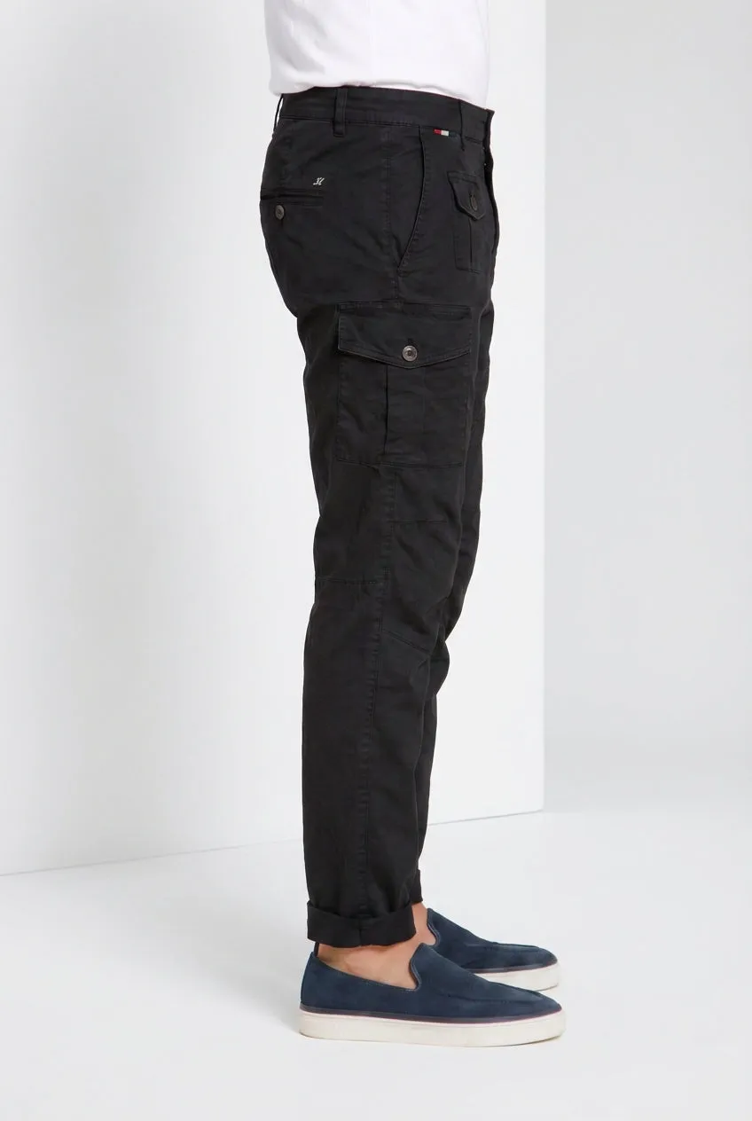 Mason's George Coolpocket cargobukser sort carrot fit stretch