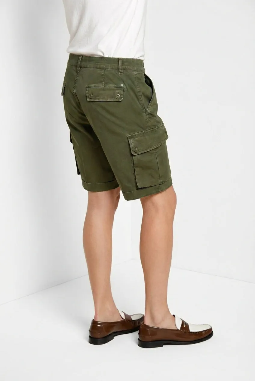 Mason's Chile cargo shorts skovgrøn slim fit stretch