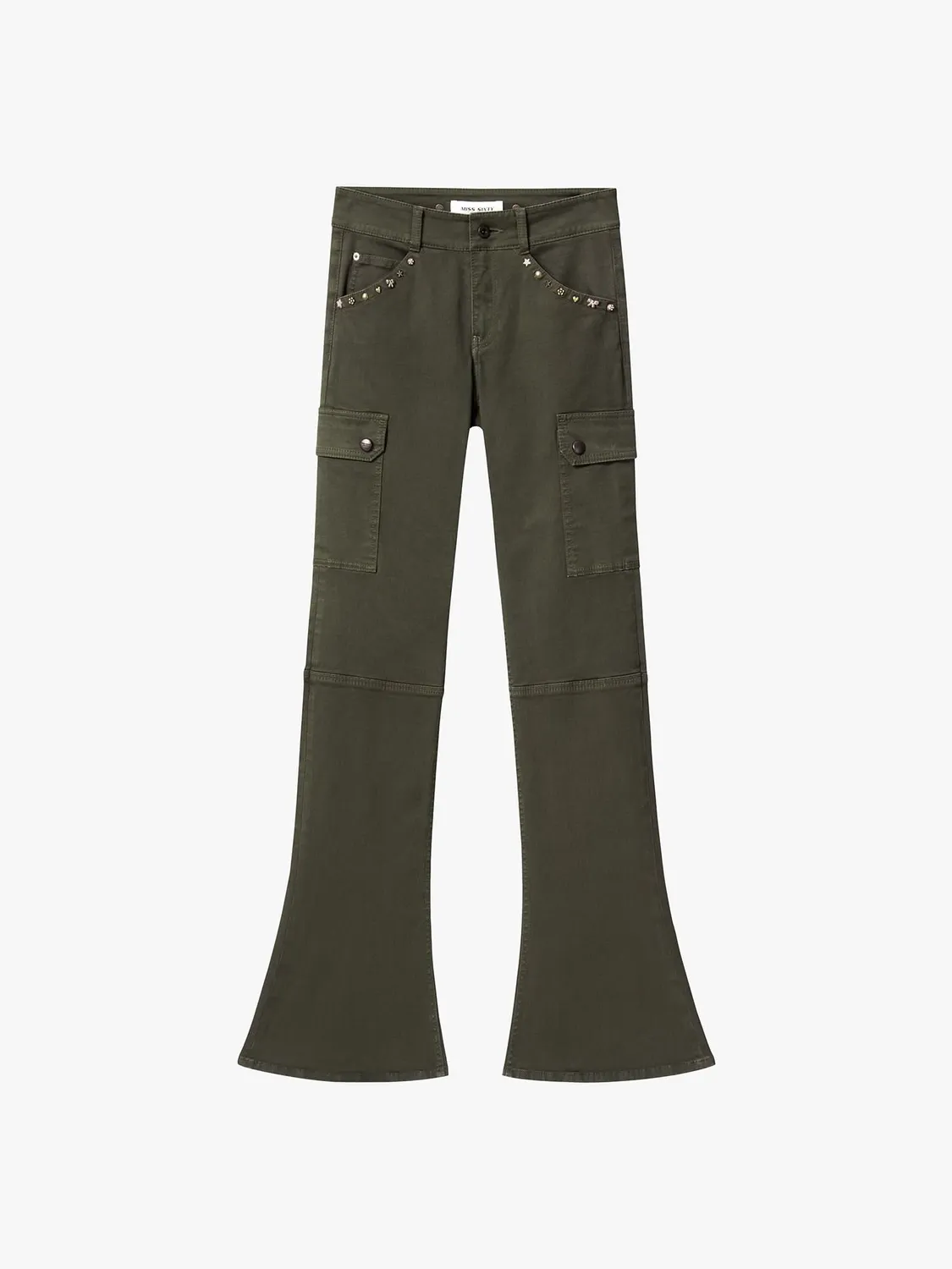 Miss Sixty Multi-Studded bukser grøn flare