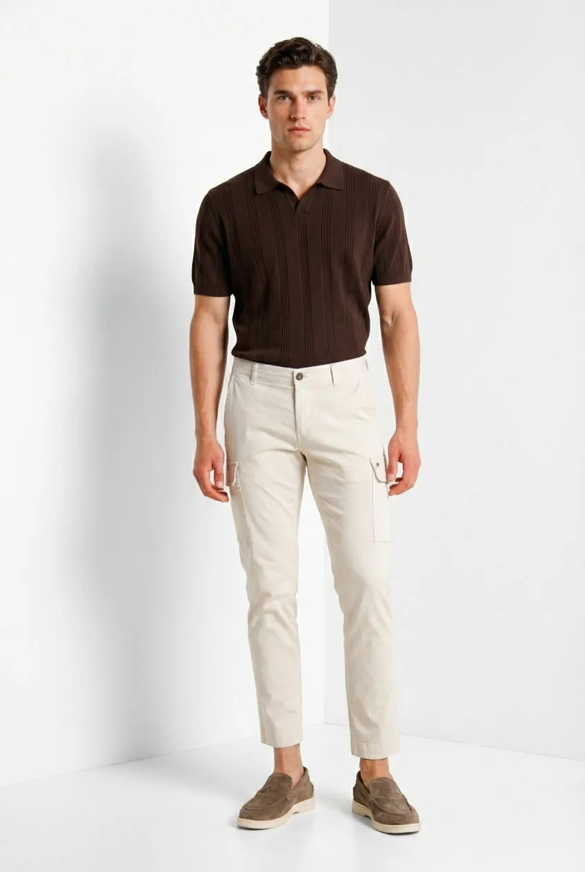 Mason's Chile cargobukser kridhvid extra slim