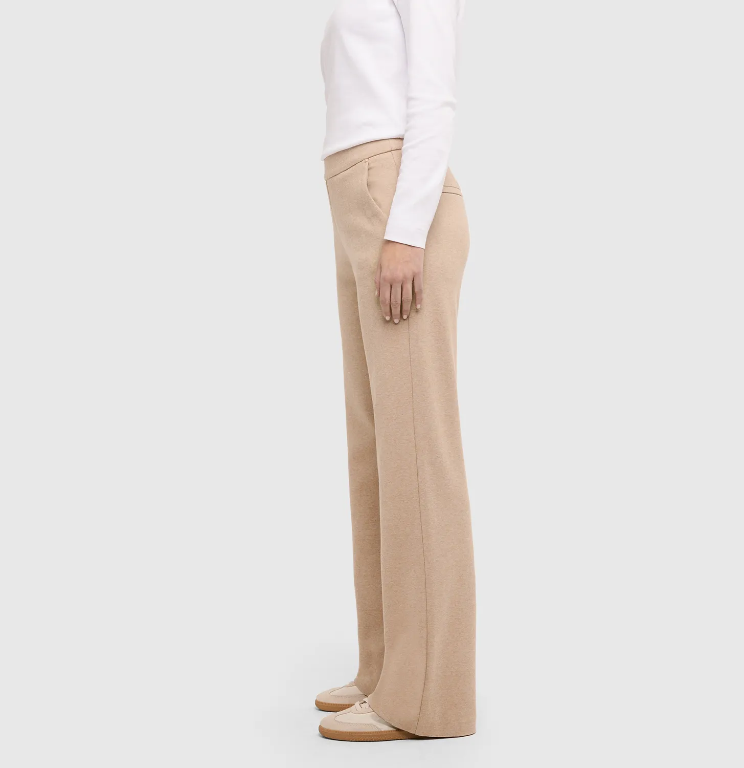 MAC Chiara 3055 jerseybukser brun wide leg