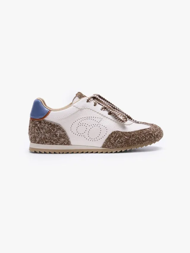 Miss Sixty snøresko sneakers off white patchwork