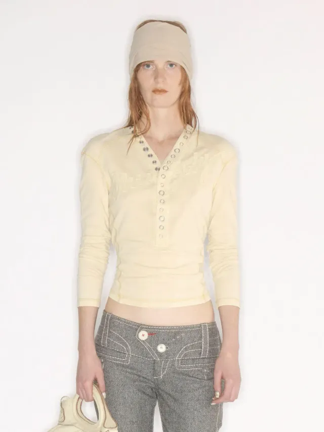 Miss Sixty Logo Patchwork T-Shirt t-shirt lysegrøn stretch