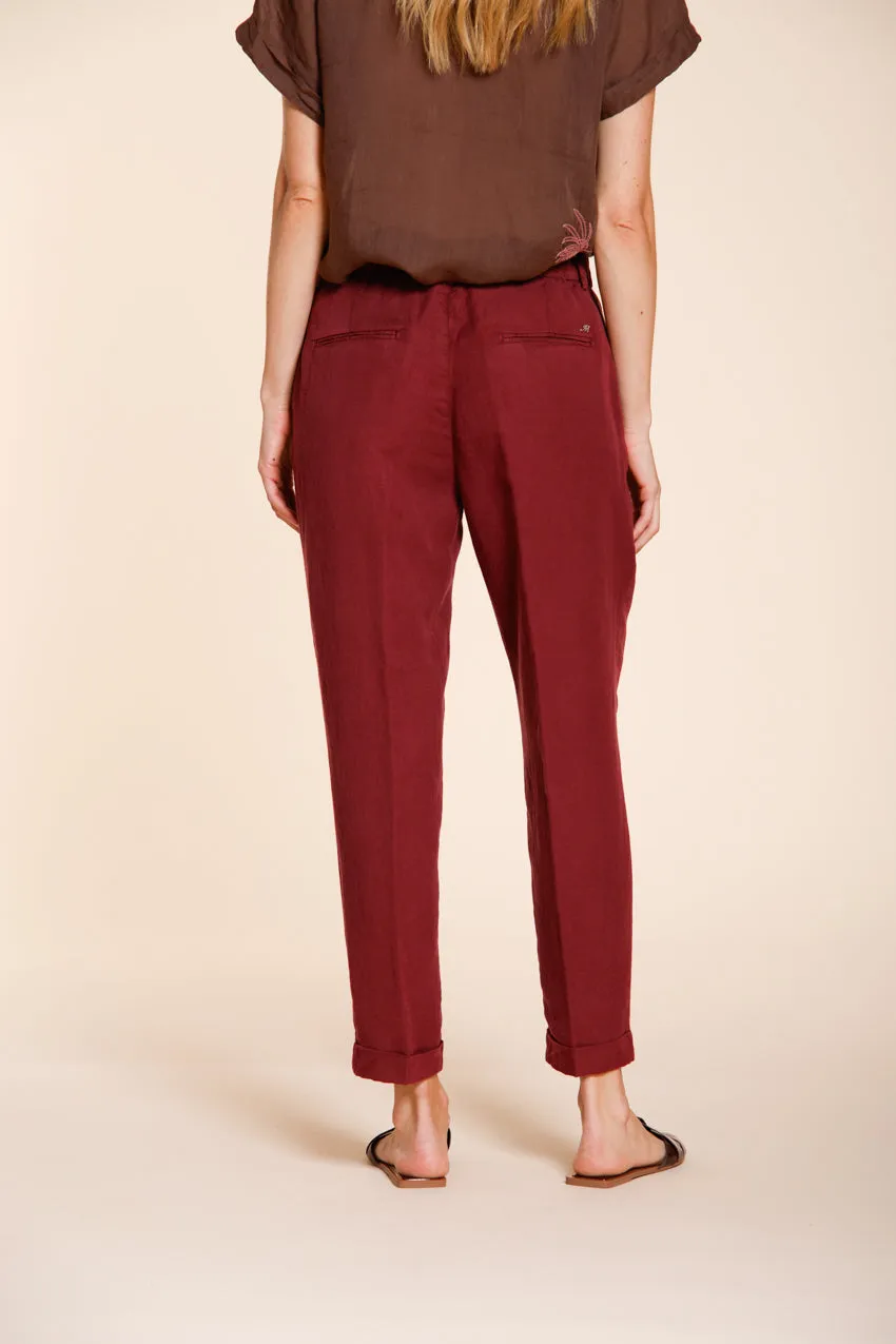 Mason's Linda Summer chinos bordeaux relaxed hør