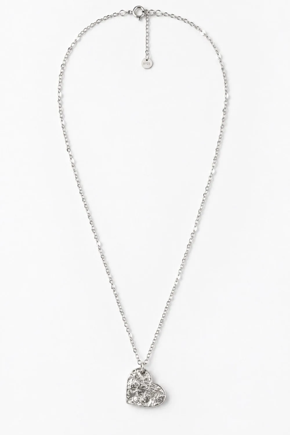 Organsk Hammered Heart halskæde guld hamret hjerte