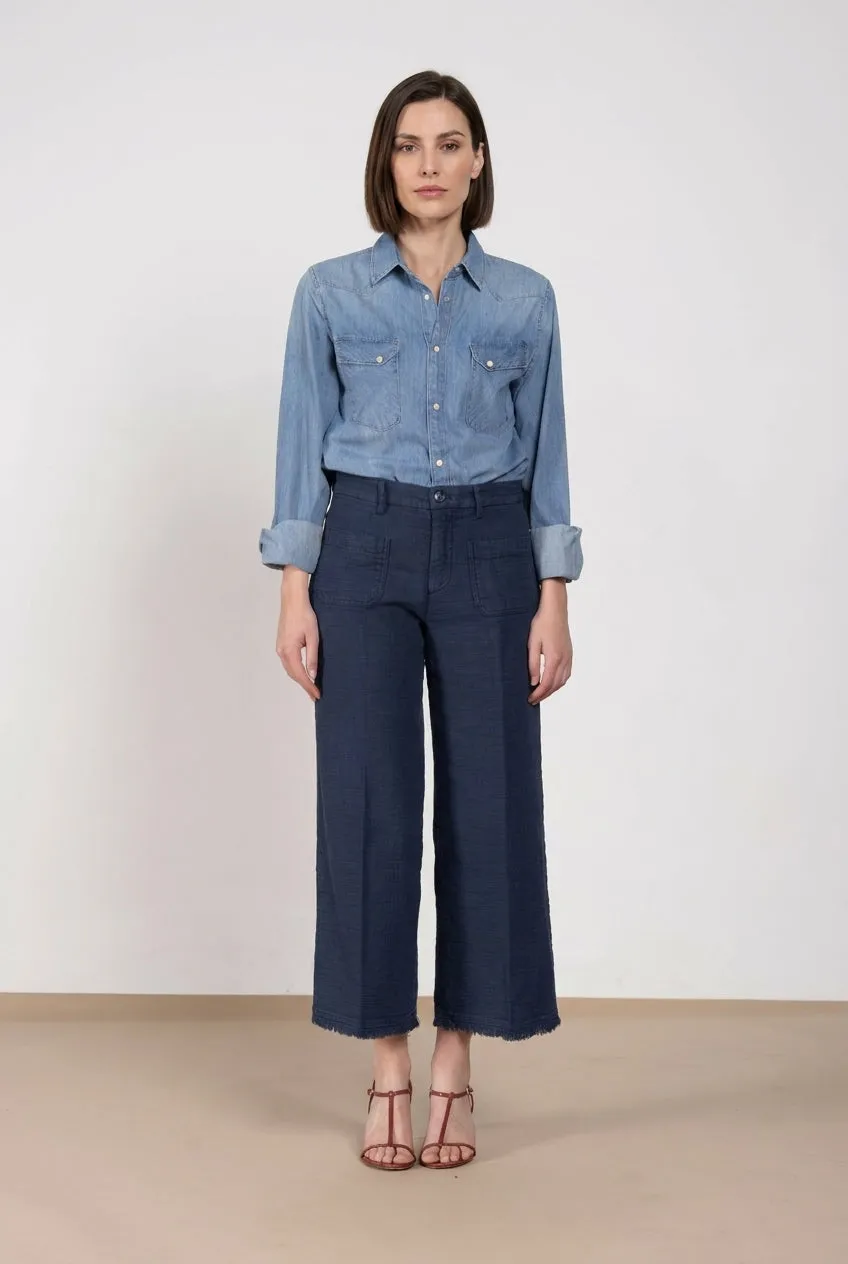 Mason's New York Studio Cropped chinos navy