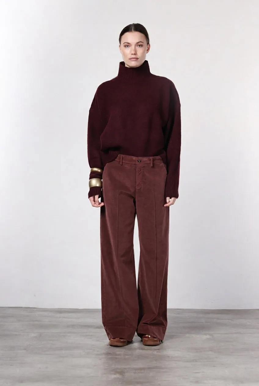 Mason's New York Studio fløjlsbukser bordeaux straight